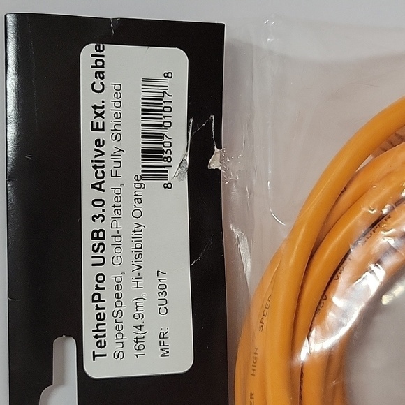 Tether Tools - TetherPro USB Active Extension Cable, 16', Hi-Visibility Orange - Picture 2 of 5